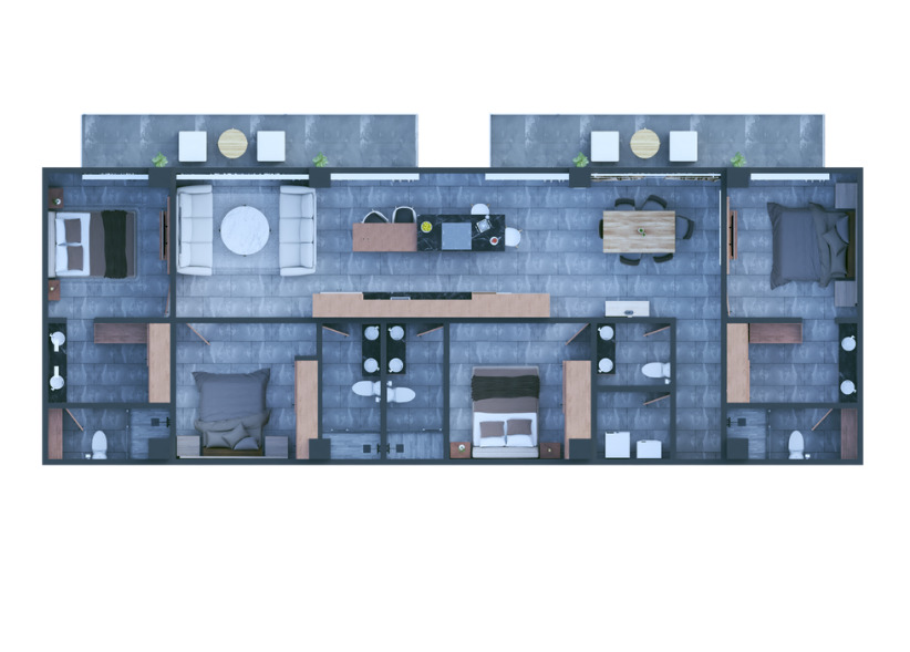 Plano de departamento de Le Curve, Burdeos