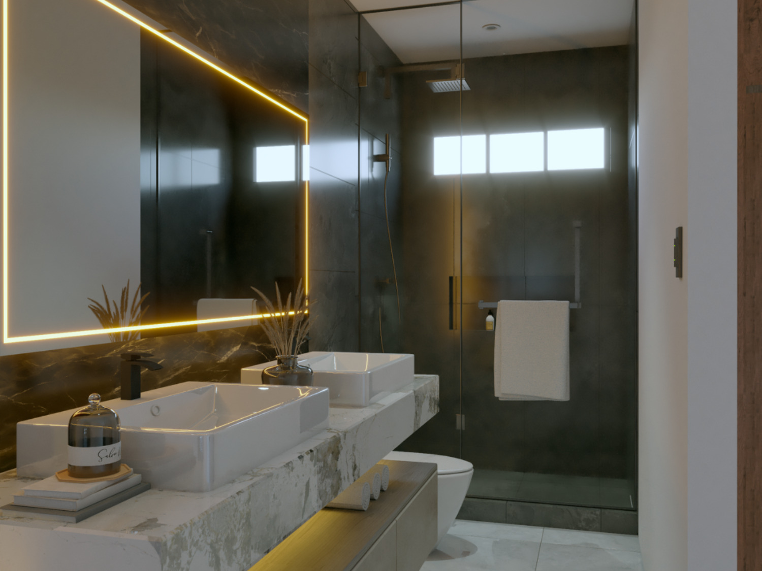 Baño de Le Curve Paris, departamentos en Nuevo Vallarta