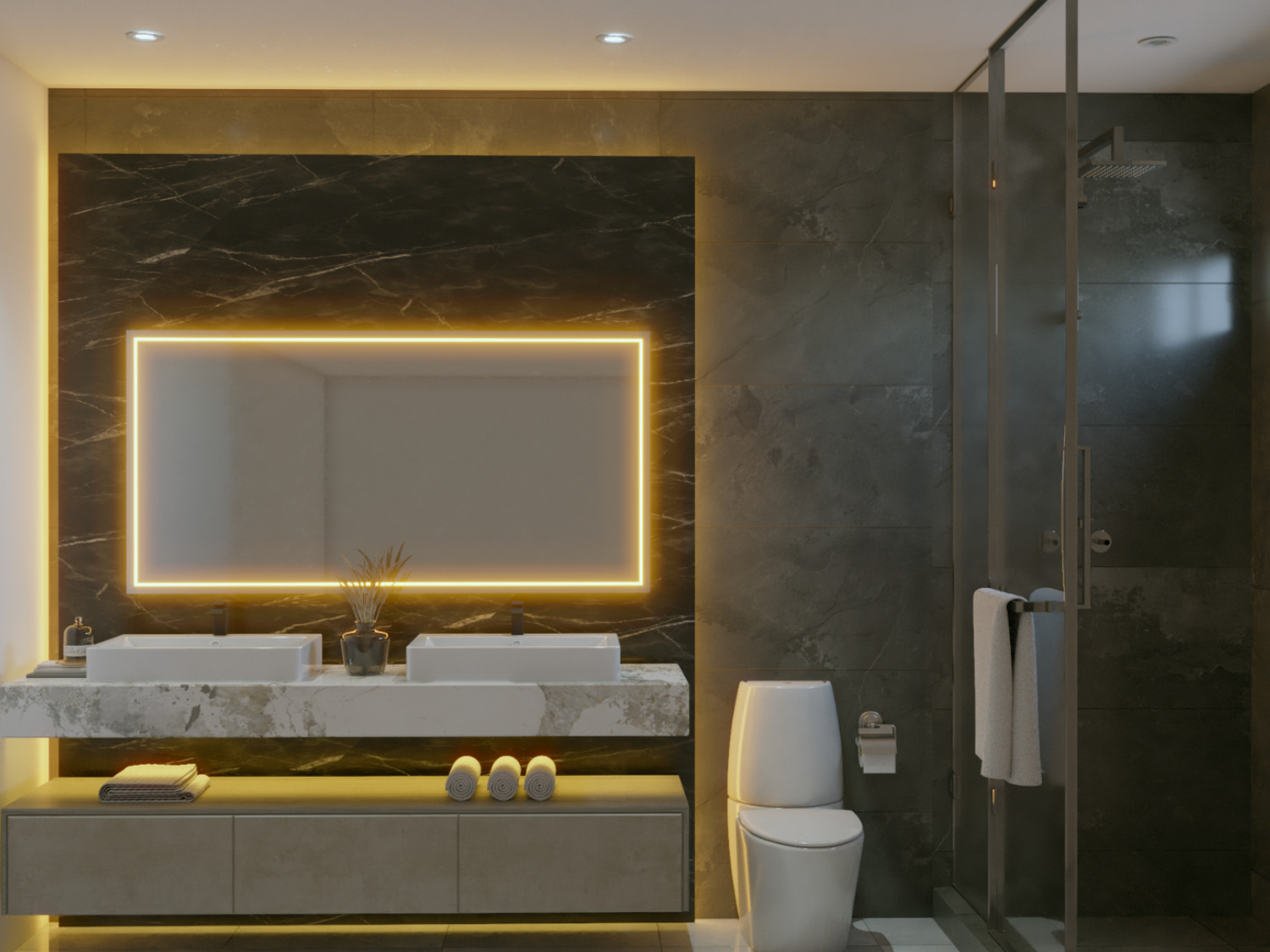 Baño de Le Curve Paris, departamentos en Nuevo Vallarta