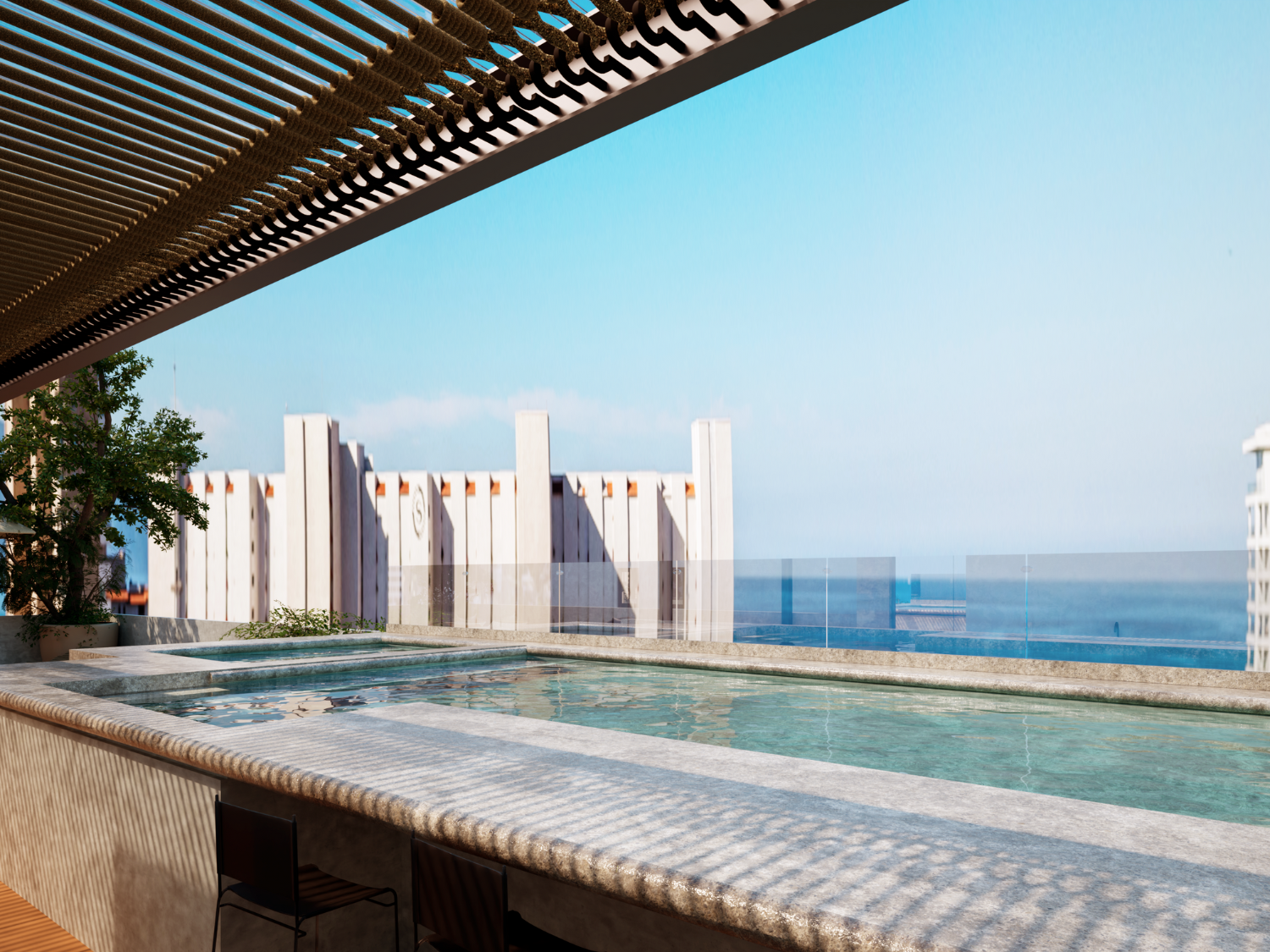 Alberca Rooftop, departamentos en venta en Versalles Puerto Vallarta