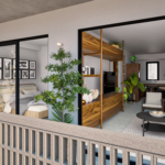 Terraza, departamentos en venta en Versalles Puerto Vallarta