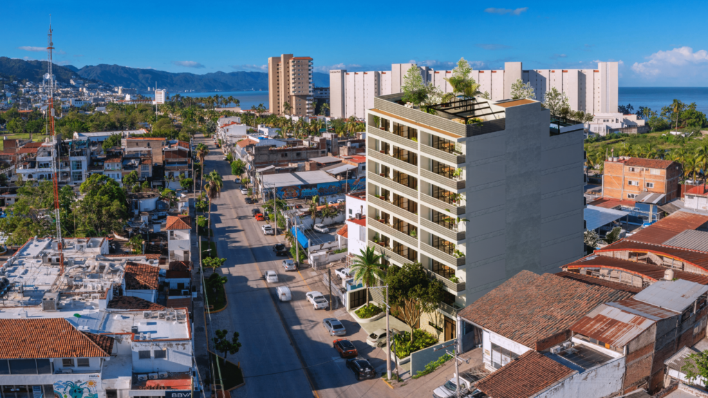 Vista area de Quartier, departamentos en venta en Versalles, Puerto Vallarta