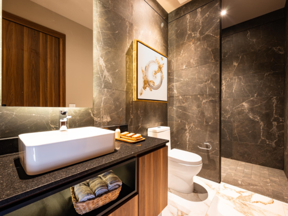 Baño de departamentos de lujo en venta en Nuevo Vallarta, D'toscana