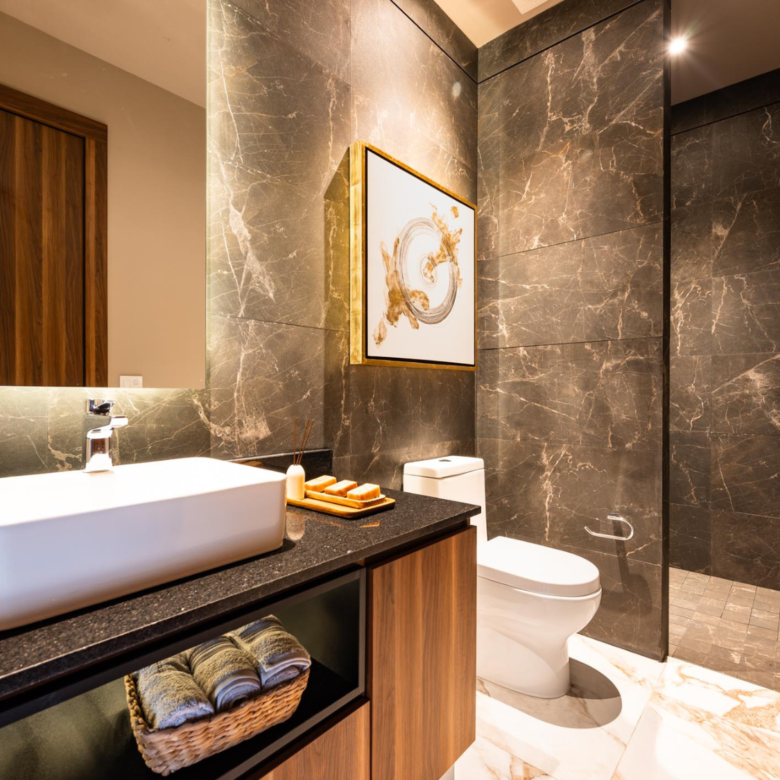 Baño de departamentos de lujo en venta en Nuevo Vallarta, D'toscana