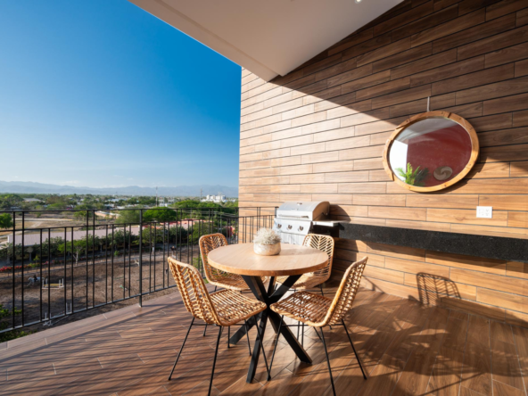 Terraza de departamentos de lujo en venta en Nuevo Vallarta, D'toscana