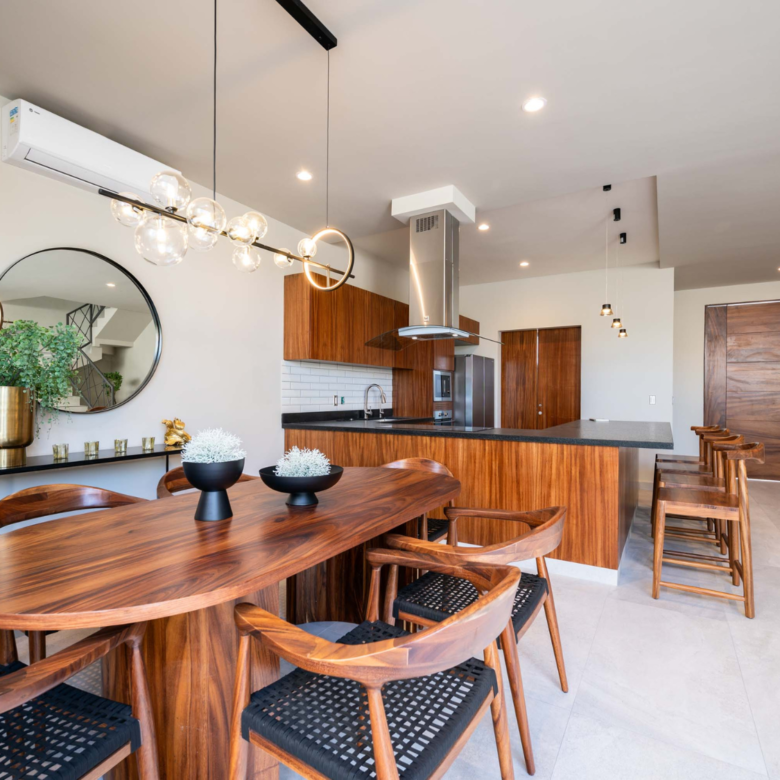 Comedor y cocina de Ciyé, casas en venta en Nuevo Vallarta