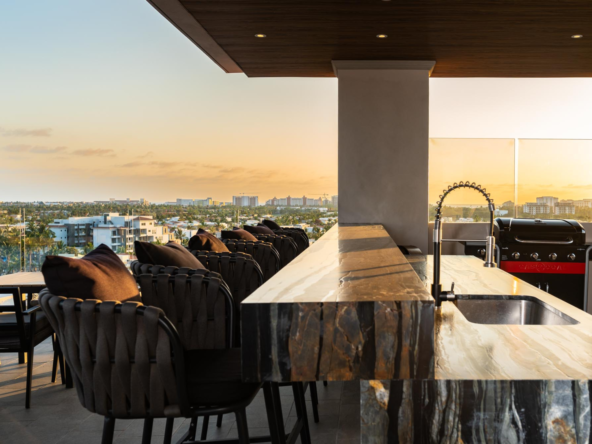 Terraza departamentos de lujo en venta en Nuevo Vallarta, D'toscana