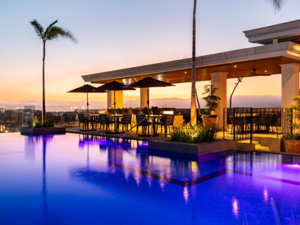 Alberca departamentos de lujo en venta en Nuevo Vallarta, D'toscana