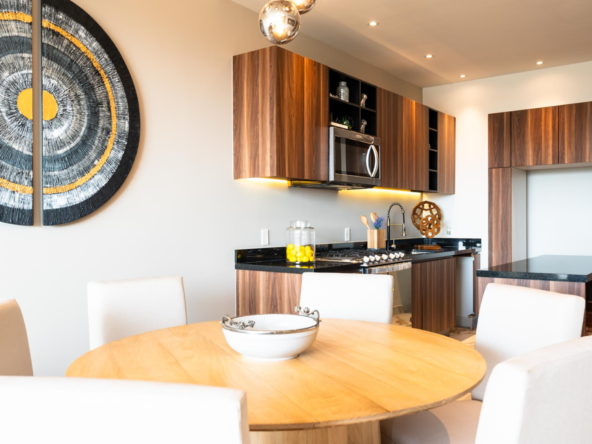 Comedor de departamentos de lujo en venta en Nuevo Vallarta, D'toscana