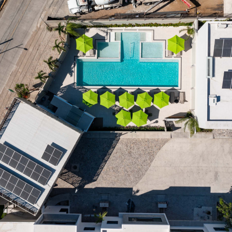 Vista área de alberca de de Ciyé, casas en venta en Nuevo Vallarta