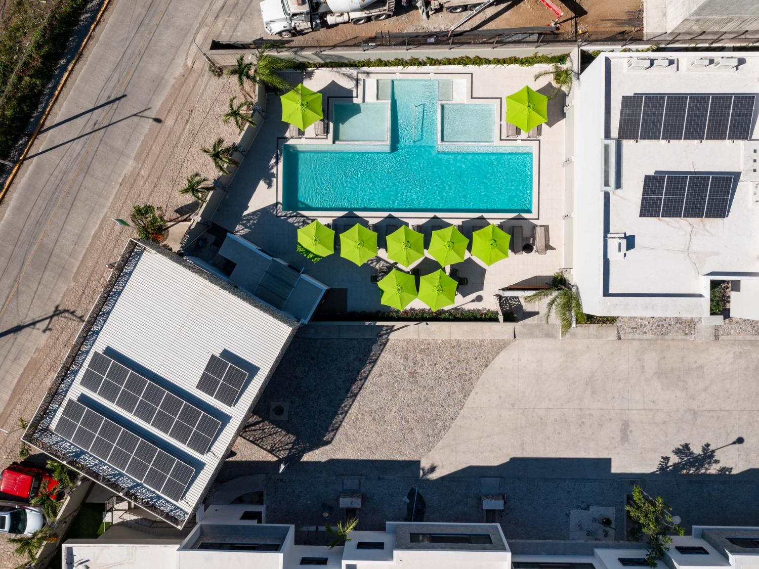 Vista área de alberca de de Ciyé, casas en venta en Nuevo Vallarta