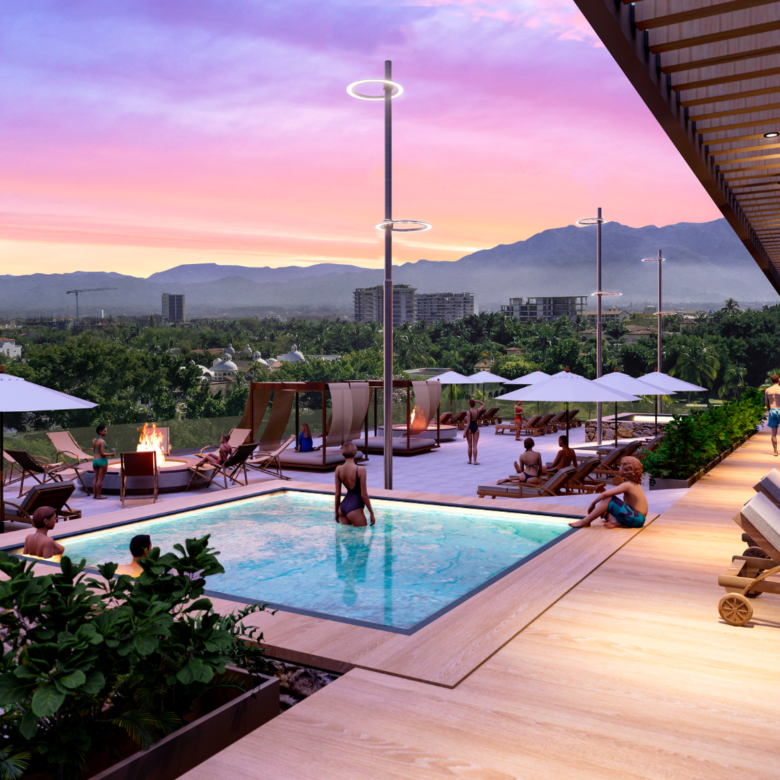 Jacuzzi de Espacio Marina & Golf, departamentos en venta en La Marina, Puerto Vallarta