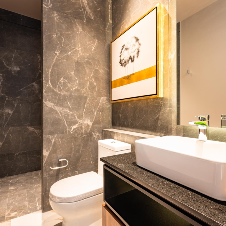 Baño departamentos de lujo en venta en Nuevo Vallarta, D'toscana