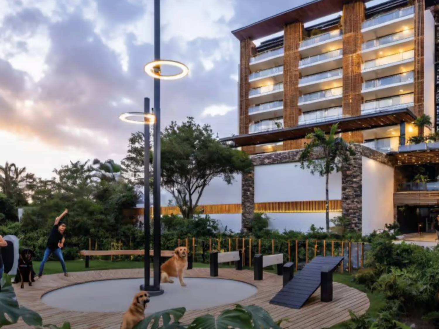 Pet park de Espacio Marina & Golf, departamentos en venta en La Marina, Puerto Vallarta