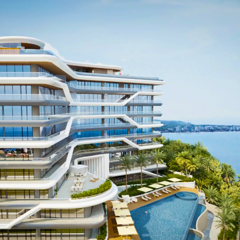Fechada de Crystal Cove, departamentos en venta a pie de playa en La Cruz de Huanacaxtle.
