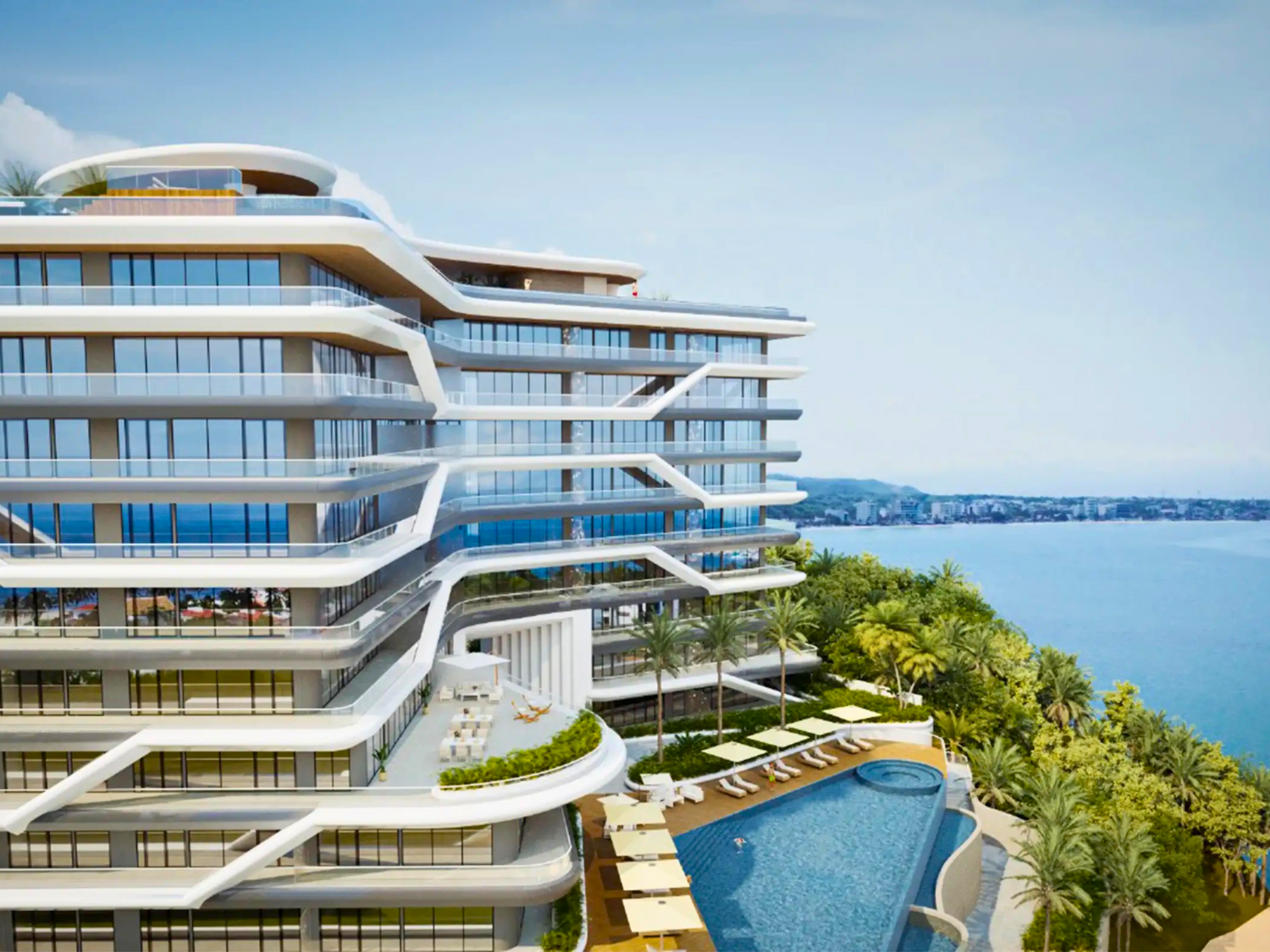 Fechada de Crystal Cove, departamentos en venta a pie de playa en La Cruz de Huanacaxtle.