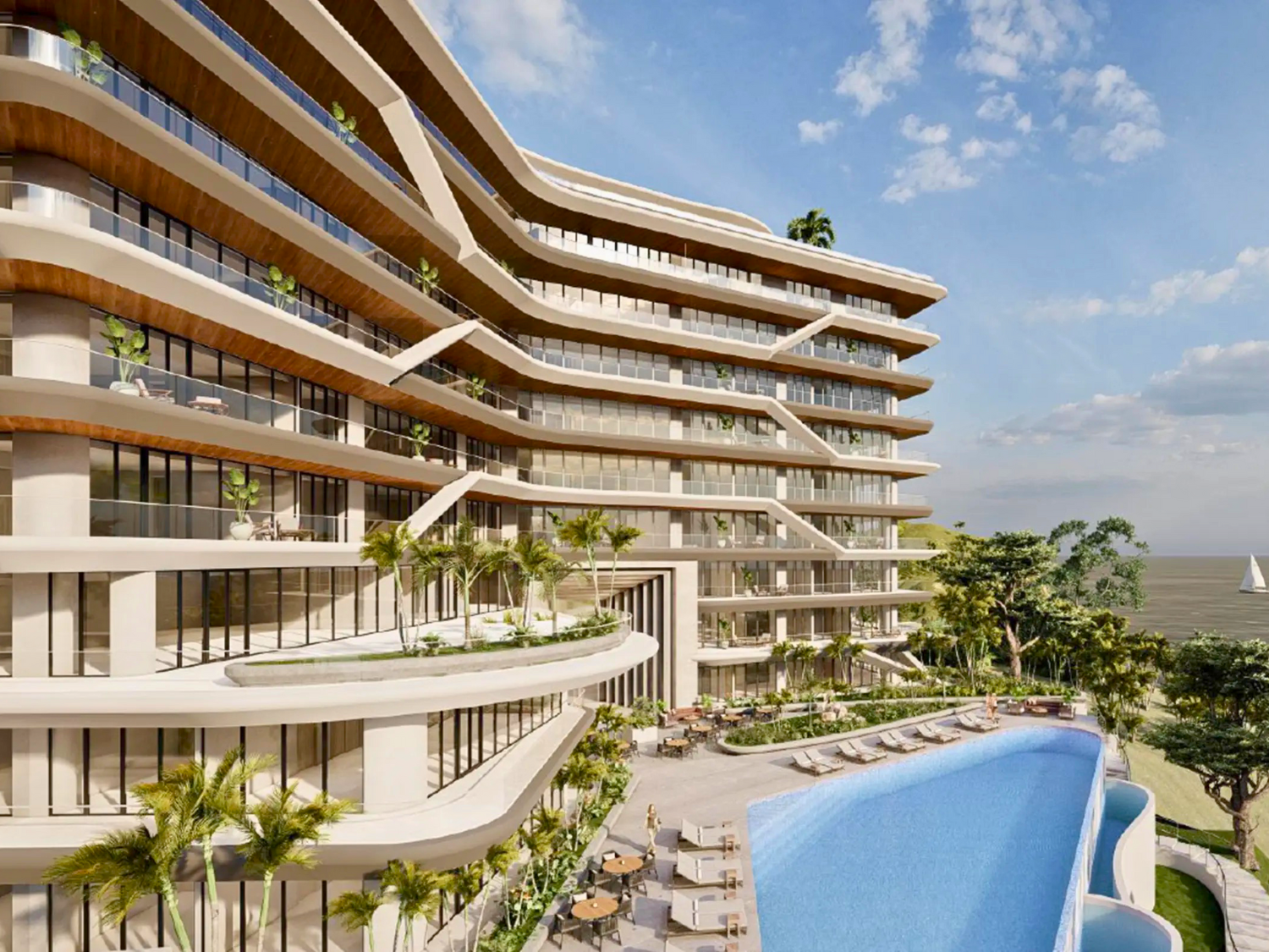 Fechada de Crystal Cove, departamentos en venta a pie de playa en La Cruz de Huanacaxtle.