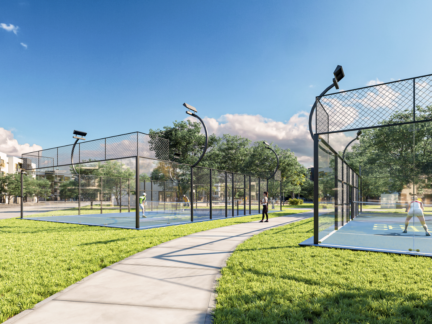 Canchas y amenidades de Blossom, departamentos en venta en Puerto Vallarta