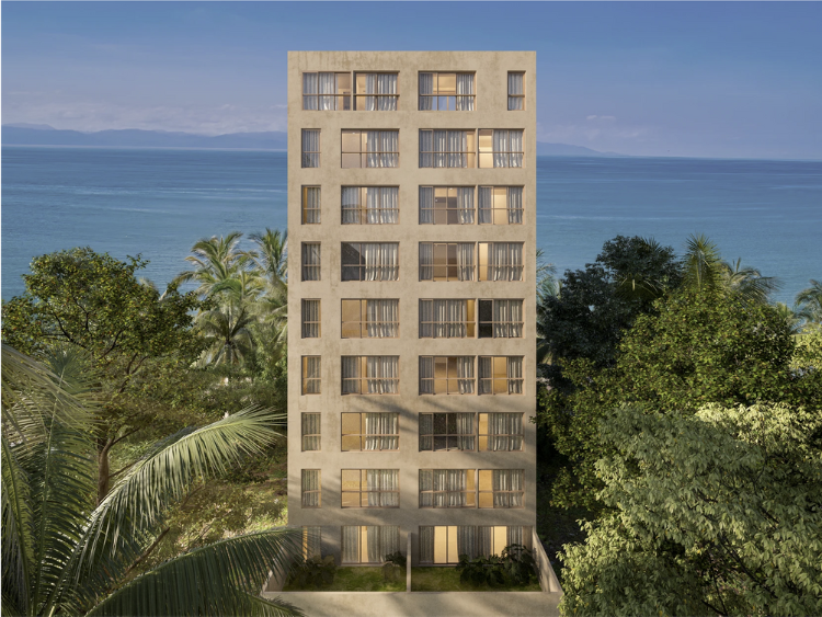 Fechada de Luxury Waves, departamento de lujos en Bucerías