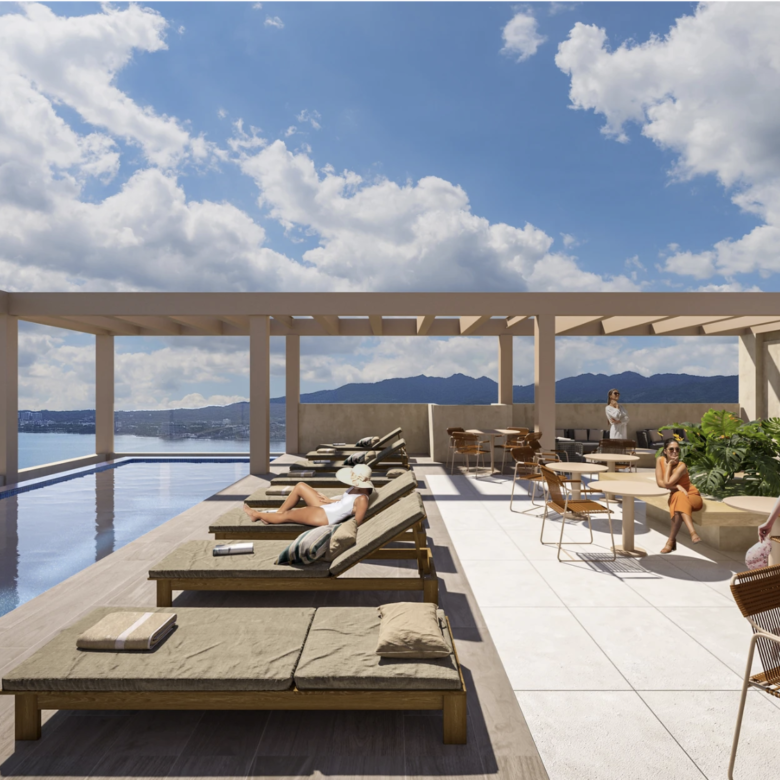 Rooftop de Luxury Waves. departamentos de lujo en preventa en Bucerías
