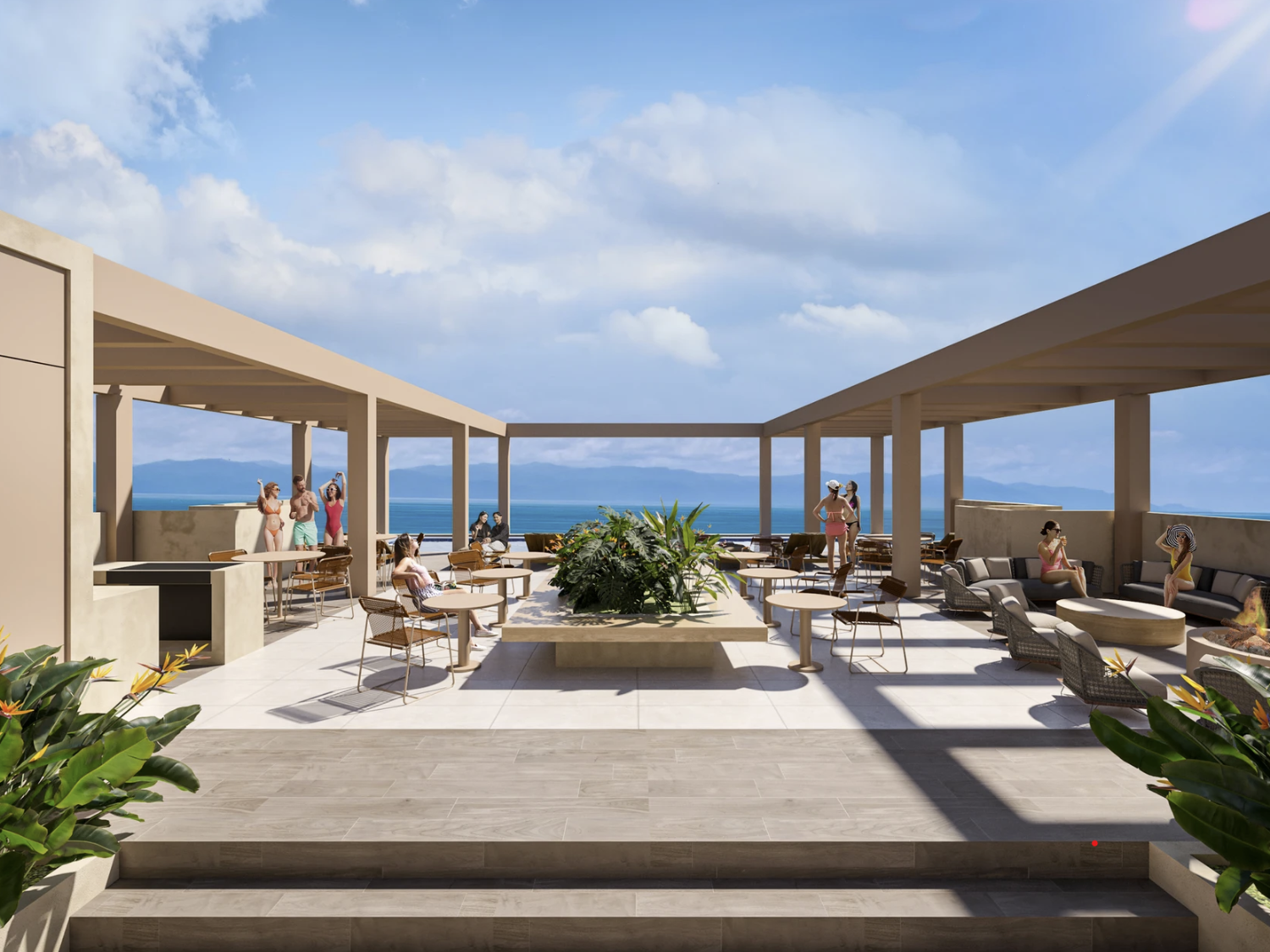 Rooftop de Luxury Waves. departamentos de lujo en preventa en Bucerías