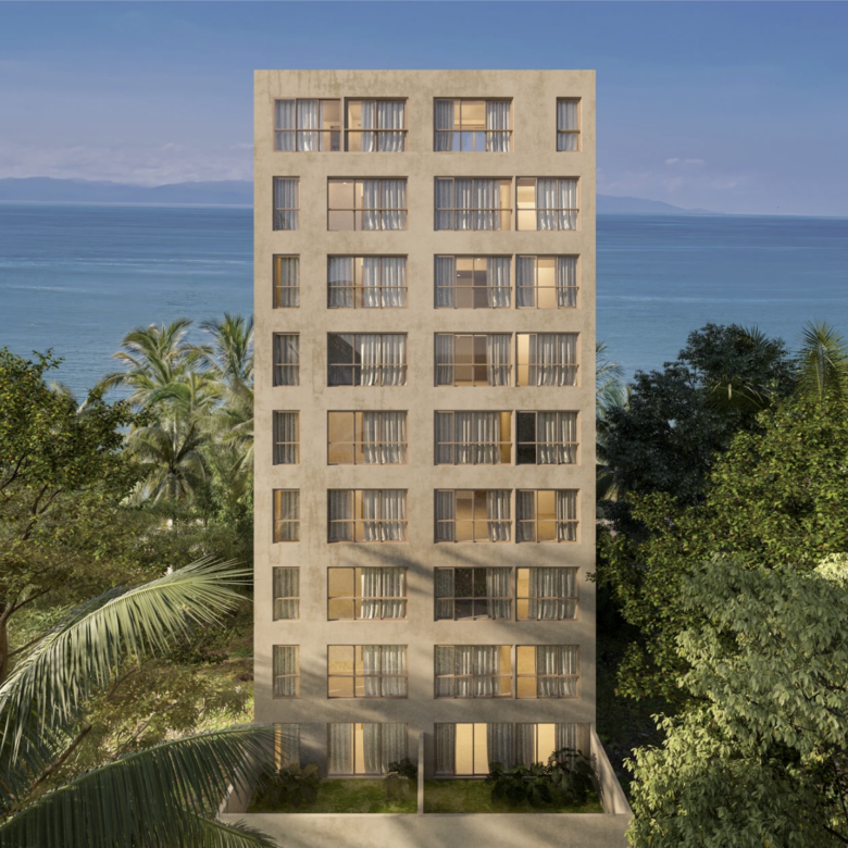 Fechada de Luxury Waves. departamentos de lujo en preventa en Bucerías