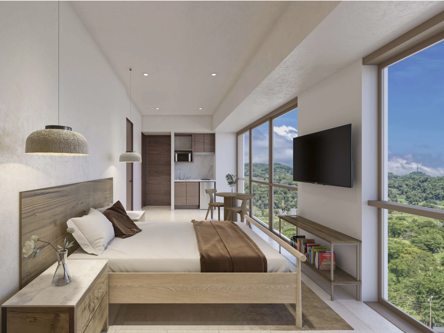 Recámara de Luxury Waves. departamentos de lujo en preventa en Bucerías