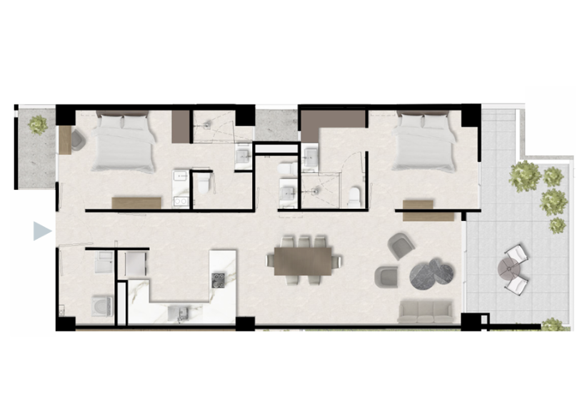 Plano de Luxury waves, departamento de lujo en preventa en Bucerías