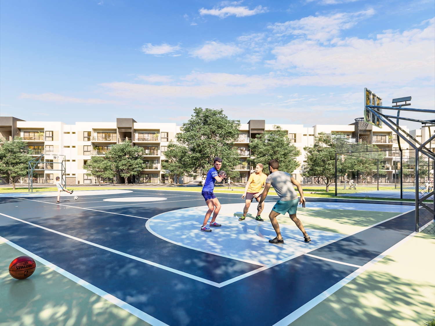 Cancha de baloncesto y amenidades de Blossom, departamentos en venta en Puerto Vallarta