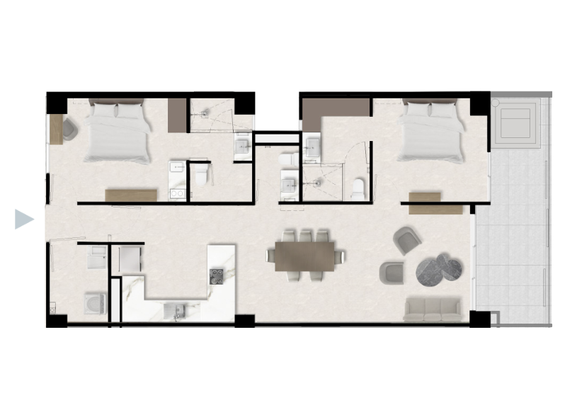 Plano de Luxury waves, departamento de lujo en preventa en Bucerías