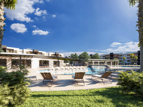 Albercas y amenidades de Blossom, departamentos en venta en Puerto Vallarta