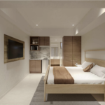 Recámara de Luxury Waves. departamentos de lujo en preventa en Bucerías