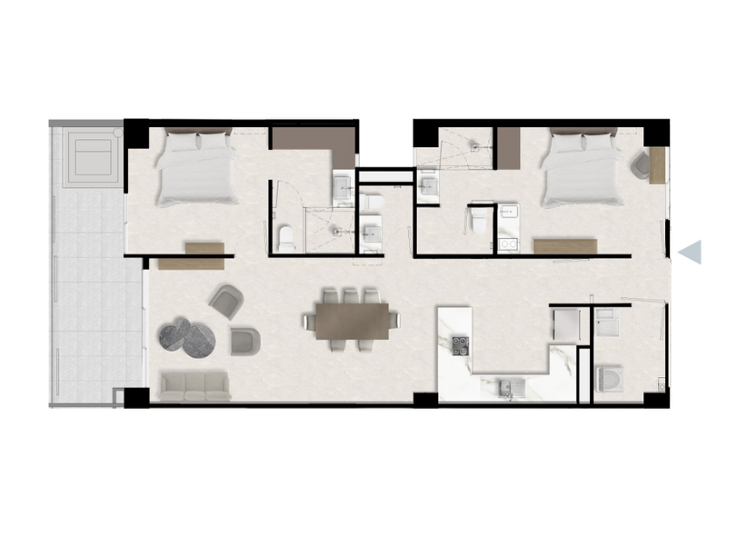 Plano de Luxury waves, departamento de lujo en preventa en Bucerías