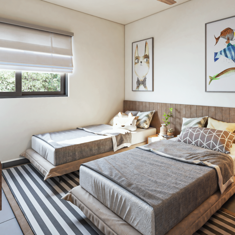Recámara de Blossom, departamentos en venta en Puerto Vallarta