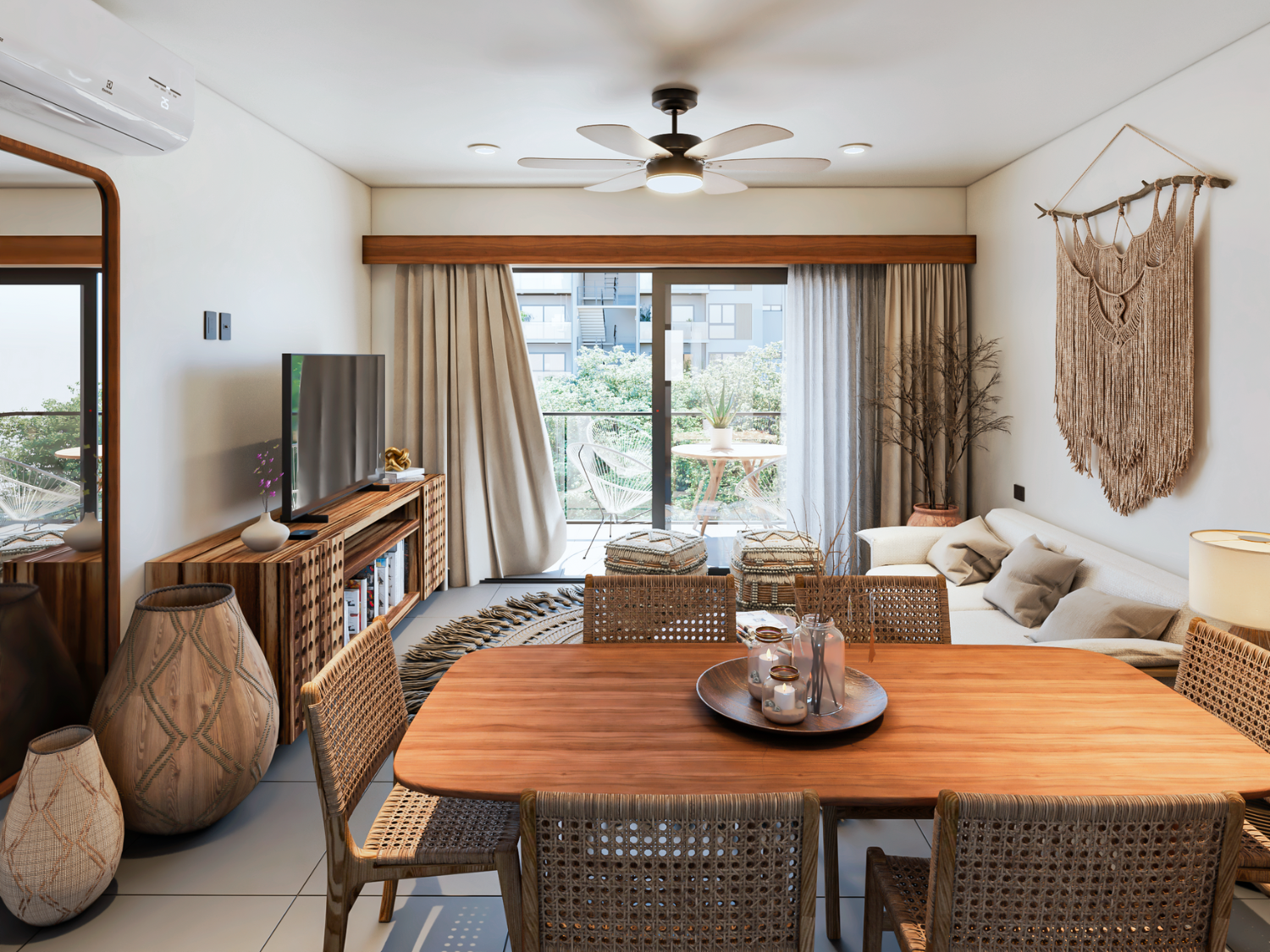Blossom Comedor y sala de Blossom, departamentos en venta en Puerto Vallarta