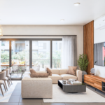 Sala de Blossom, departamentos en venta en Puerto Vallarta