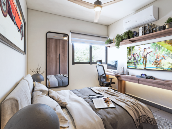 Recámara de Blossom, departamentos en venta en Puerto Vallarta
