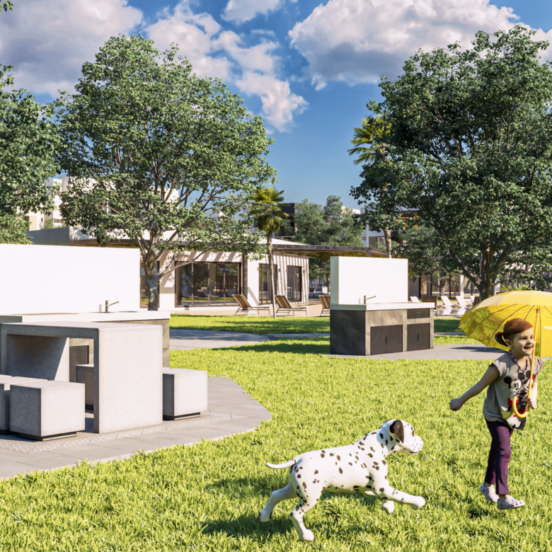 Zona pet zone y amenidades de Blossom, departamentos en venta en Puerto Vallarta