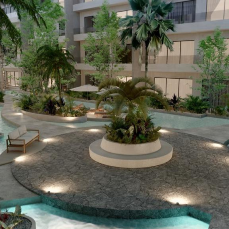Áreas comunes de Vaha, departamentos en venta ubicados en Rincón del Cielo, Valle Dorado.