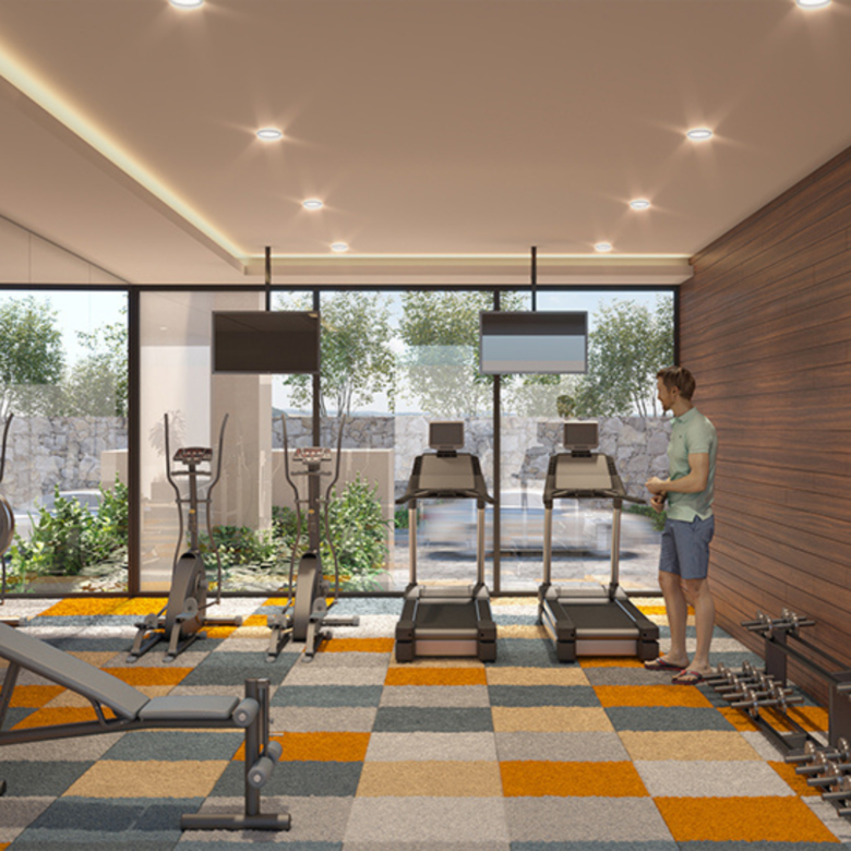 Gimnasio en Allegra, departamentos en venta en Bucerías