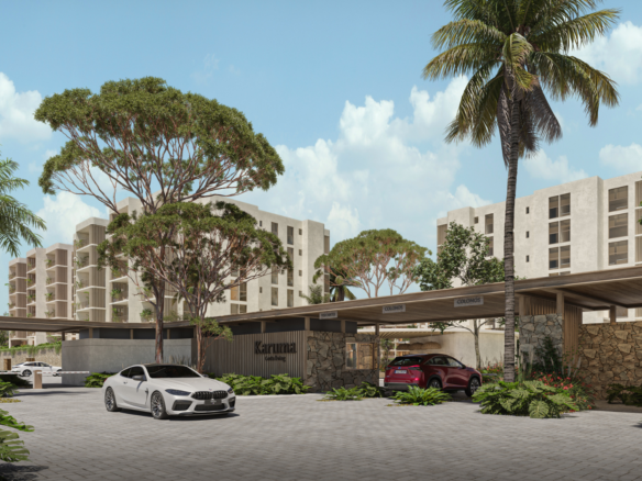 Entrada de Karuma Costa Living, departamentos en venta en Nuevo Vallarta