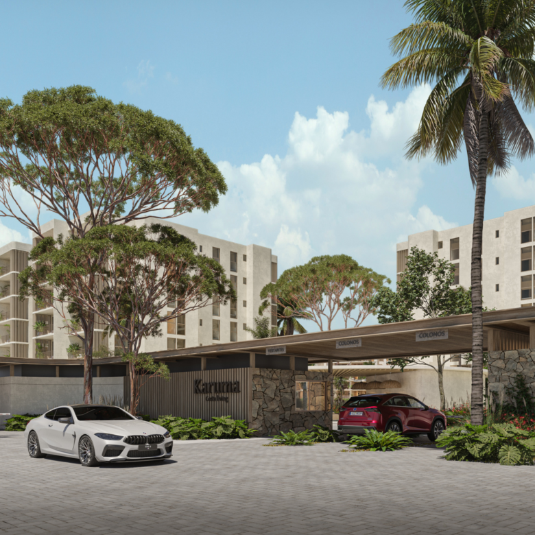 Entrada de Karuma Costa Living, departamentos en venta en Nuevo Vallarta