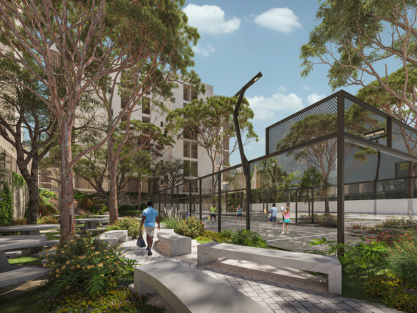 Cancha deportivas de Karuma Costa Living, departamentos en venta en Nuevo Vallarta