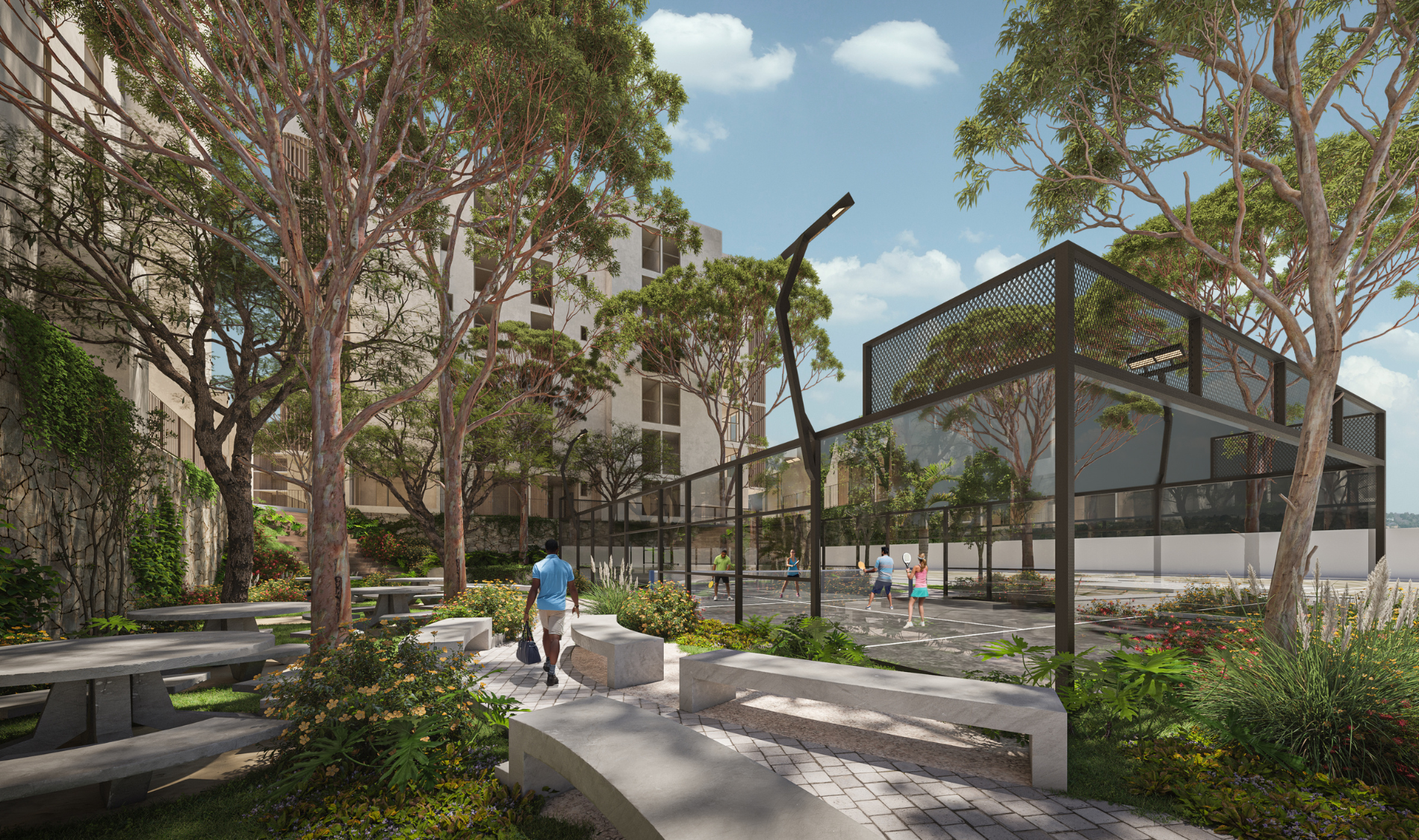 Cancha deportivas de Karuma Costa Living, departamentos en venta en Nuevo Vallarta