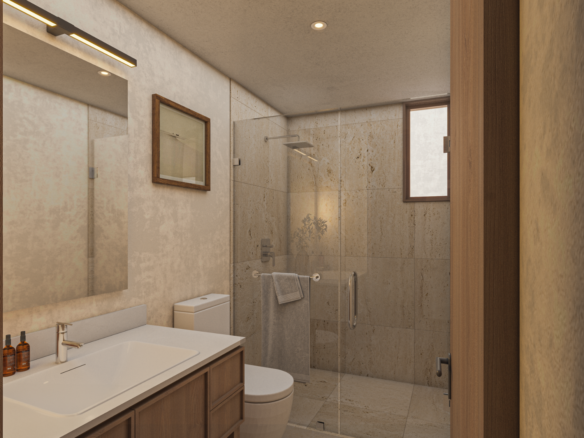 Baño de Karuma Costa Living, departamentos en venta en Nuevo Vallarta