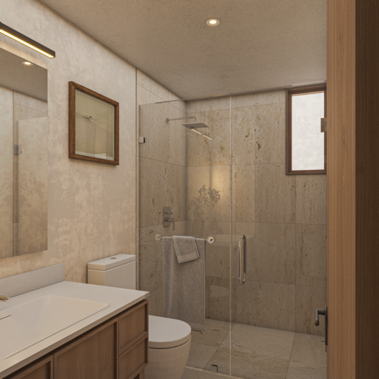Baño de Karuma Costa Living, departamentos en venta en Nuevo Vallarta
