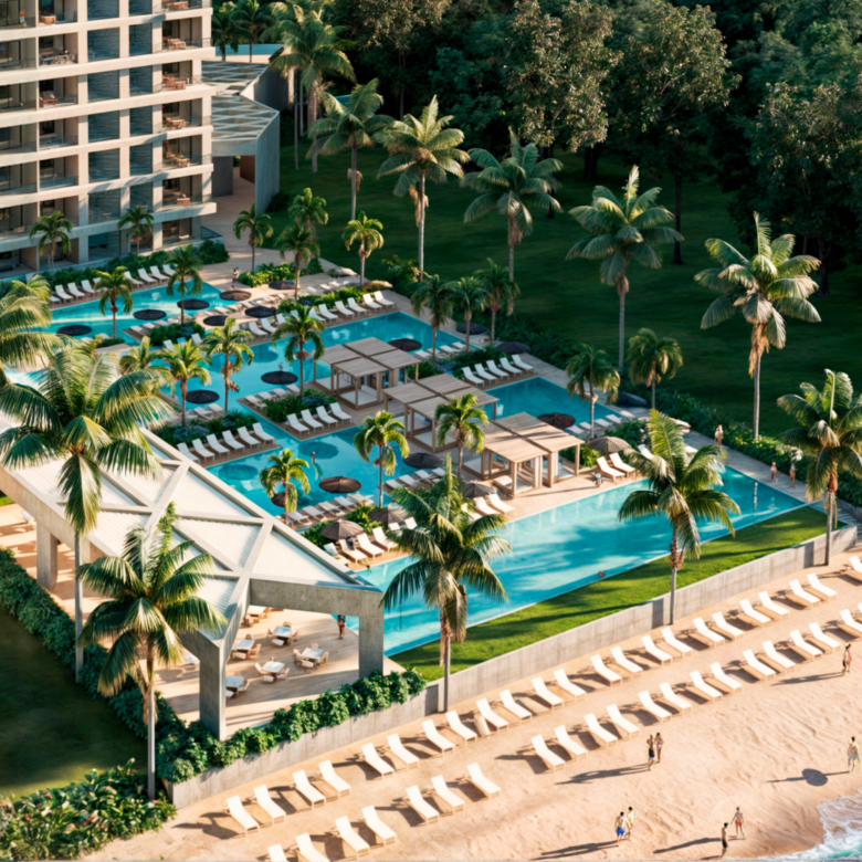 Venta de departamentos a pie de playa en Puerto Vallarta en Tridenta Towers - Areas comunes