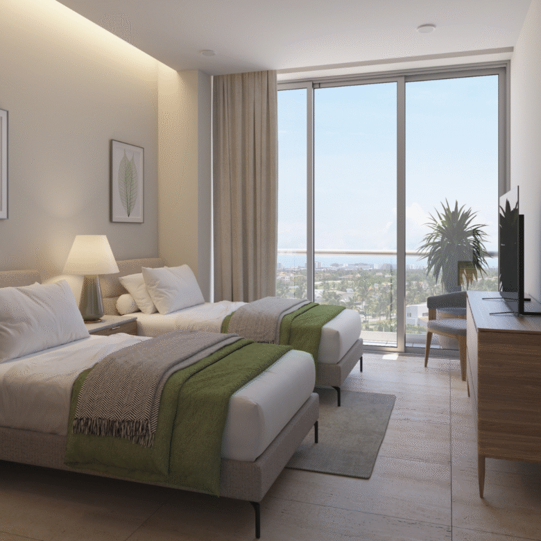 Recámara de Novo Mare, departamentos en Nuevo Vallarta en venta