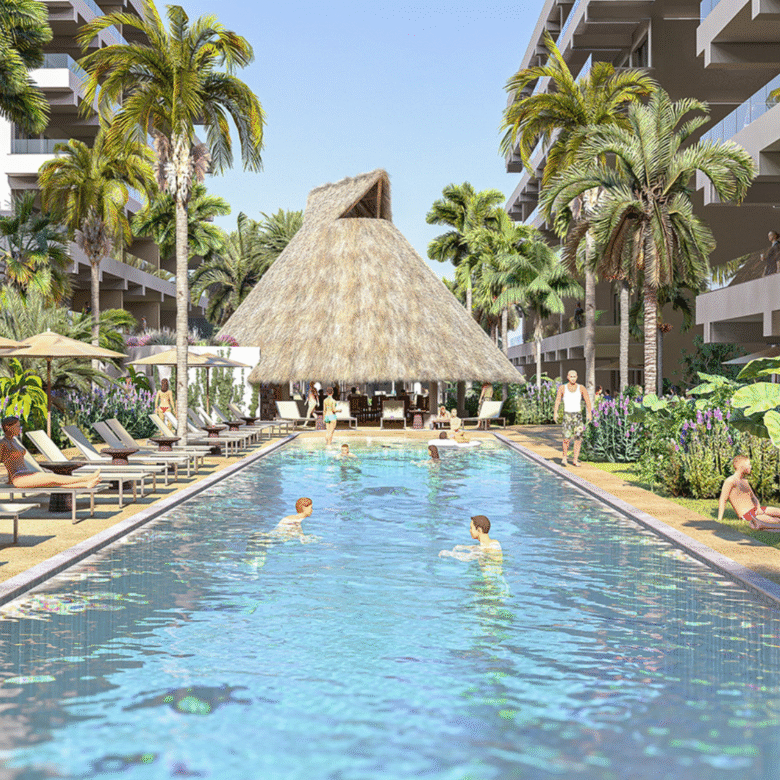 Alberca de Palmarena, departamentos en preventa en Nuevo Vallarta