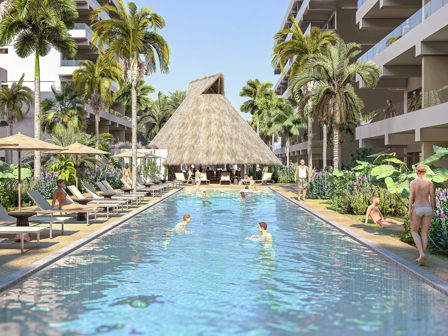 Alberca de Palmarena, departamentos en preventa en Nuevo Vallarta